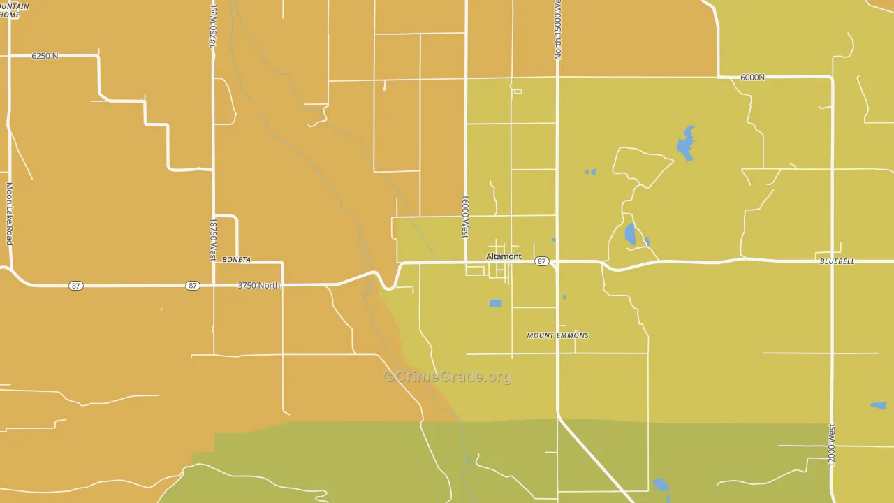 Altamont, UT Map of Drug-Related Crime Rates