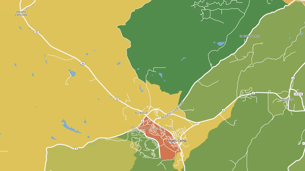Altaville, CA Map of Drug-Related Crime Rates