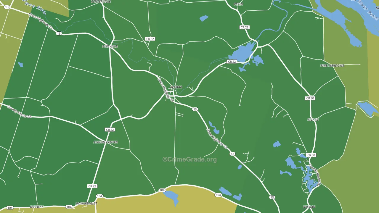 Altmar, NY Map of Drug-Related Crime Rates