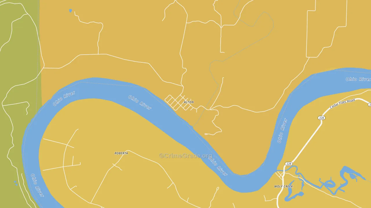Alton, IN Map of Drug-Related Crime Rates