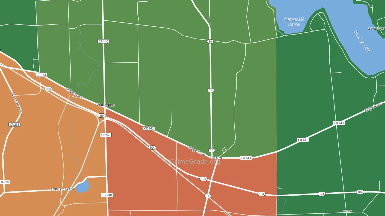 Alton, NY Map of Drug-Related Crime Rates