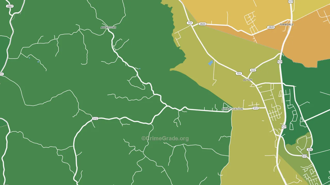 Alton Station, KY Map of Drug-Related Crime Rates