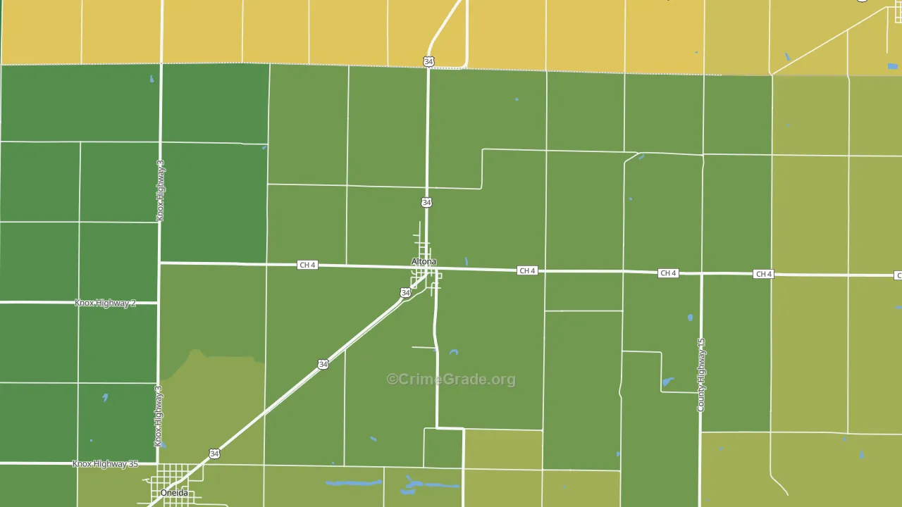 Altona, IL Map of Drug-Related Crime Rates