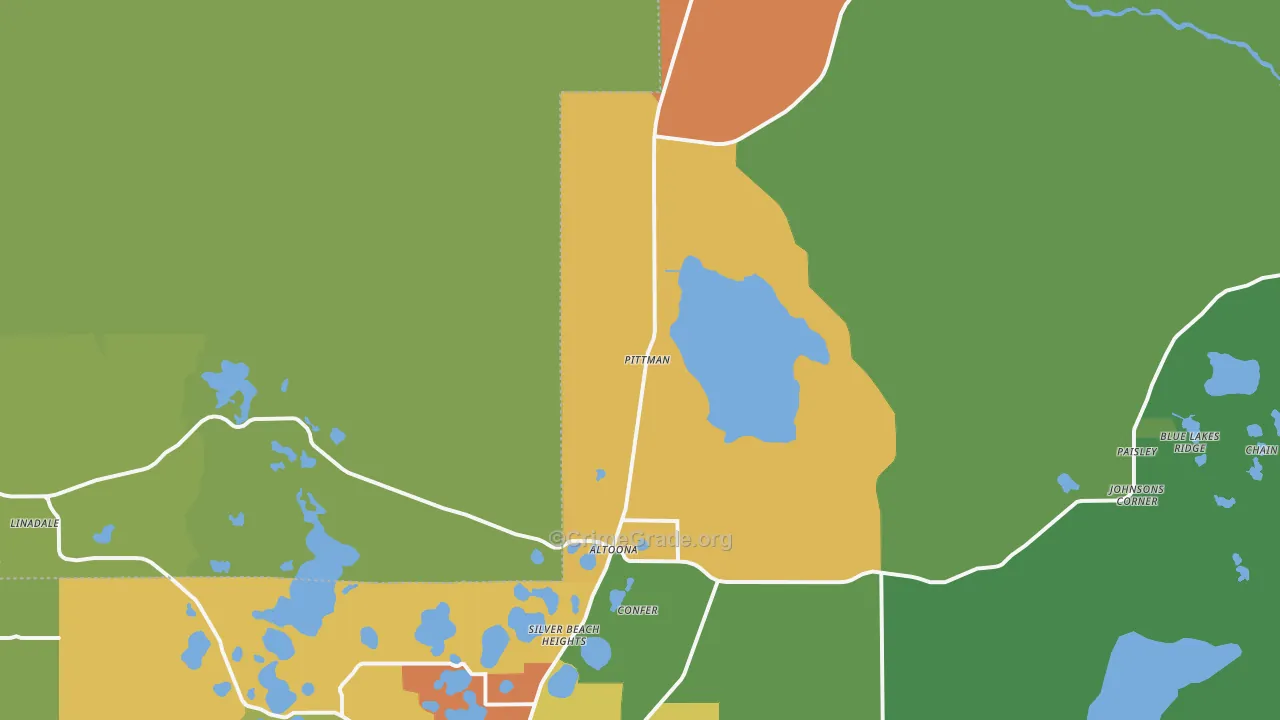 Altoona, FL Map of Drug-Related Crime Rates