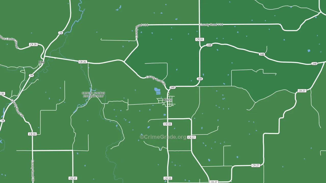 Altura, MN Map of Drug-Related Crime Rates