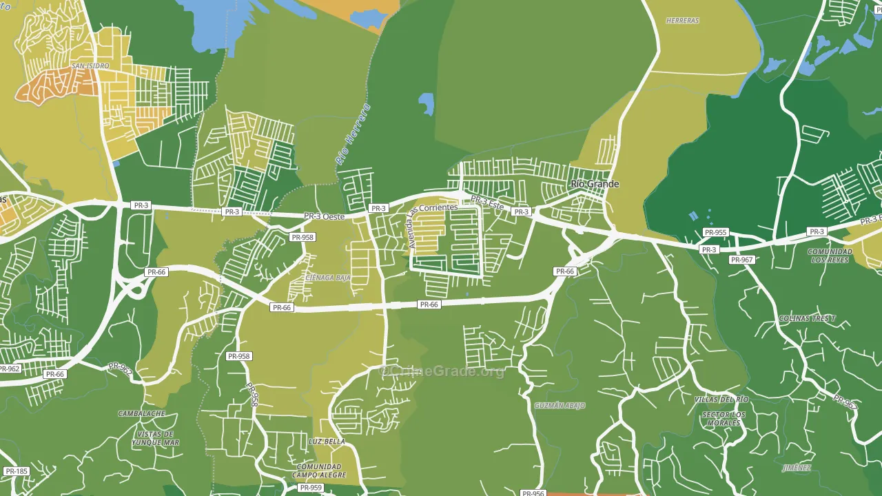 Alturas de Rio Grande, Rio Grande, PR Map of Drug-Related Crime Rates