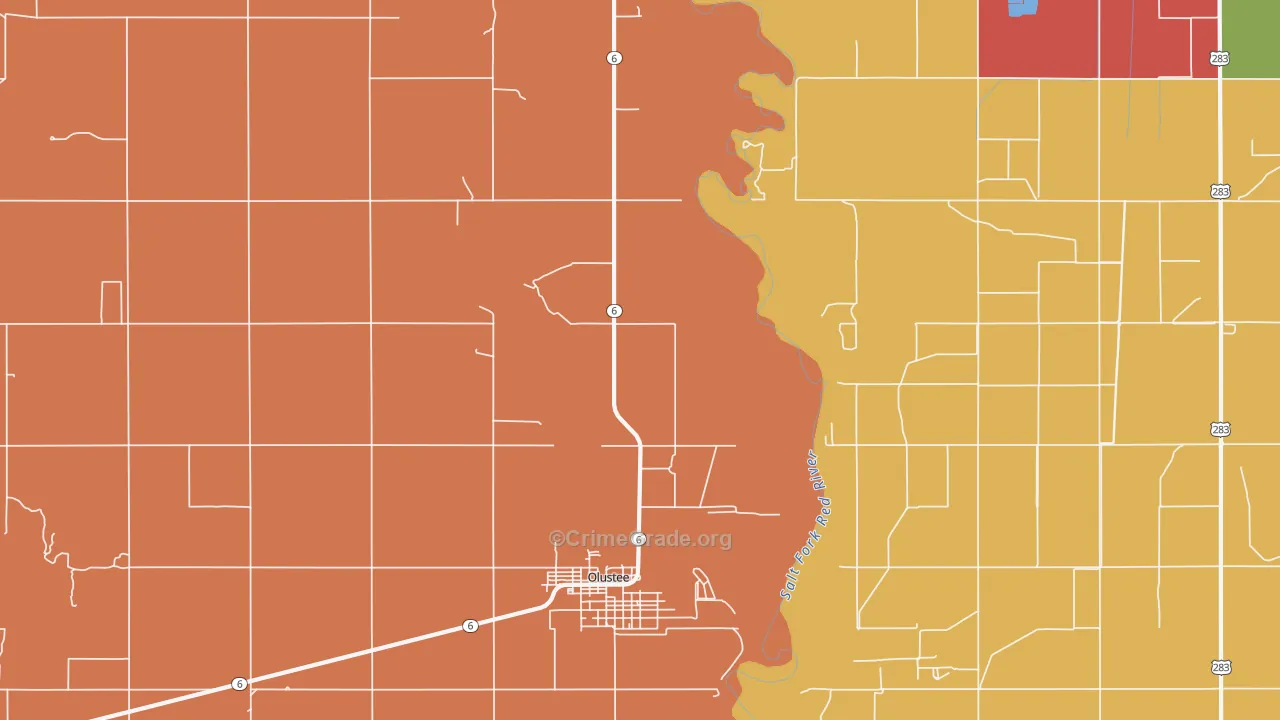 Altus Afb, OK Map of Drug-Related Crime Rates