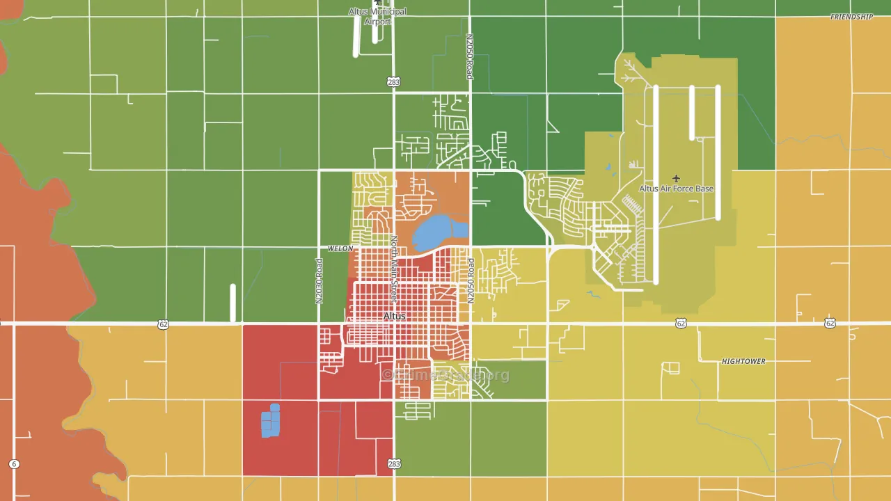 Altus, OK Map of Drug-Related Crime Rates