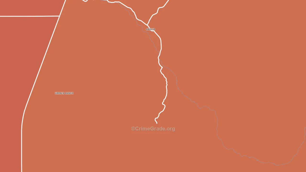 Amalia, NM Map of Drug-Related Crime Rates