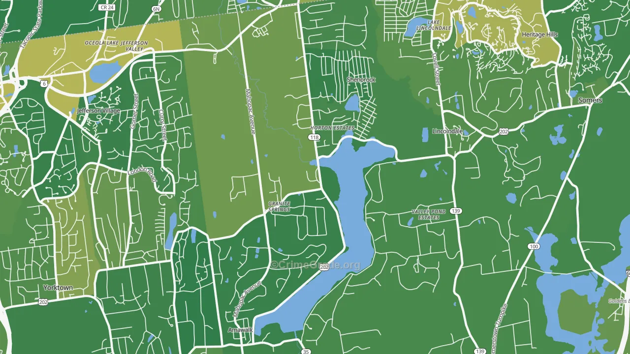 Amawalk, NY Map of Drug-Related Crime Rates