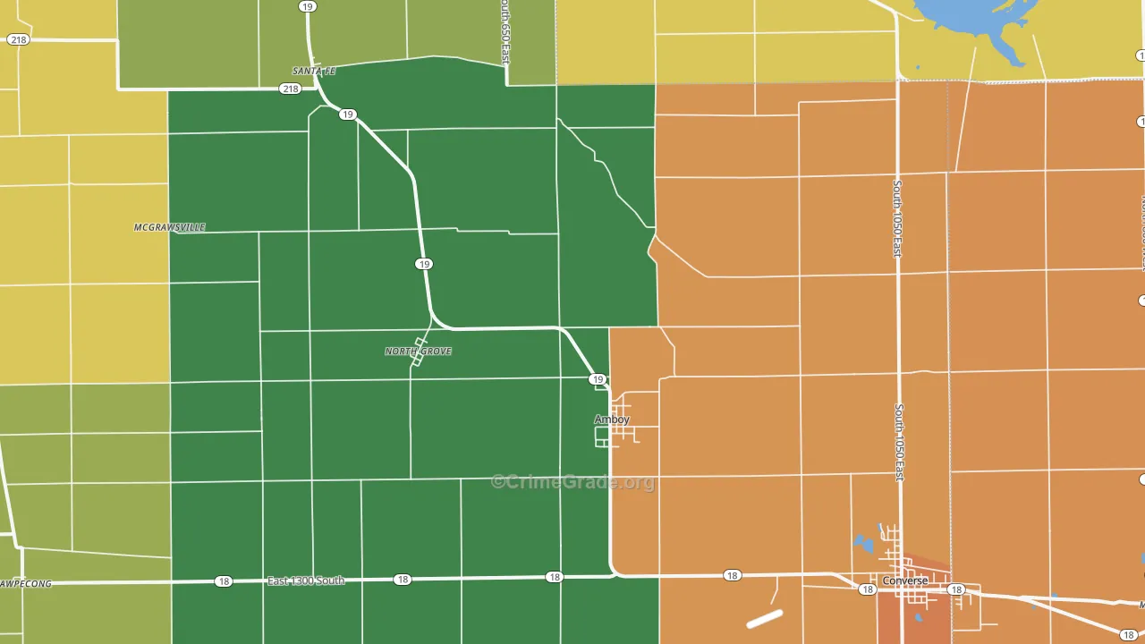 Amboy, IN Map of Drug-Related Crime Rates