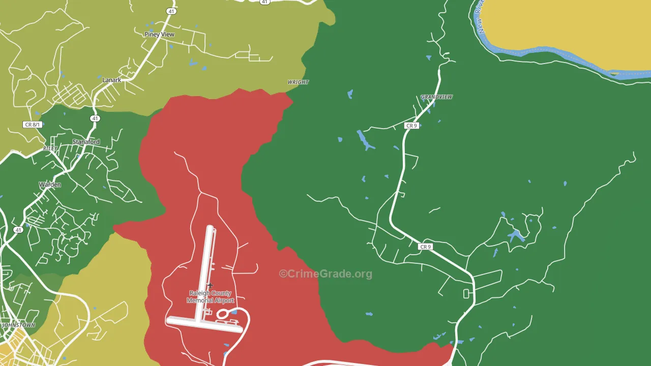 Ameagle, WV Map of Drug-Related Crime Rates