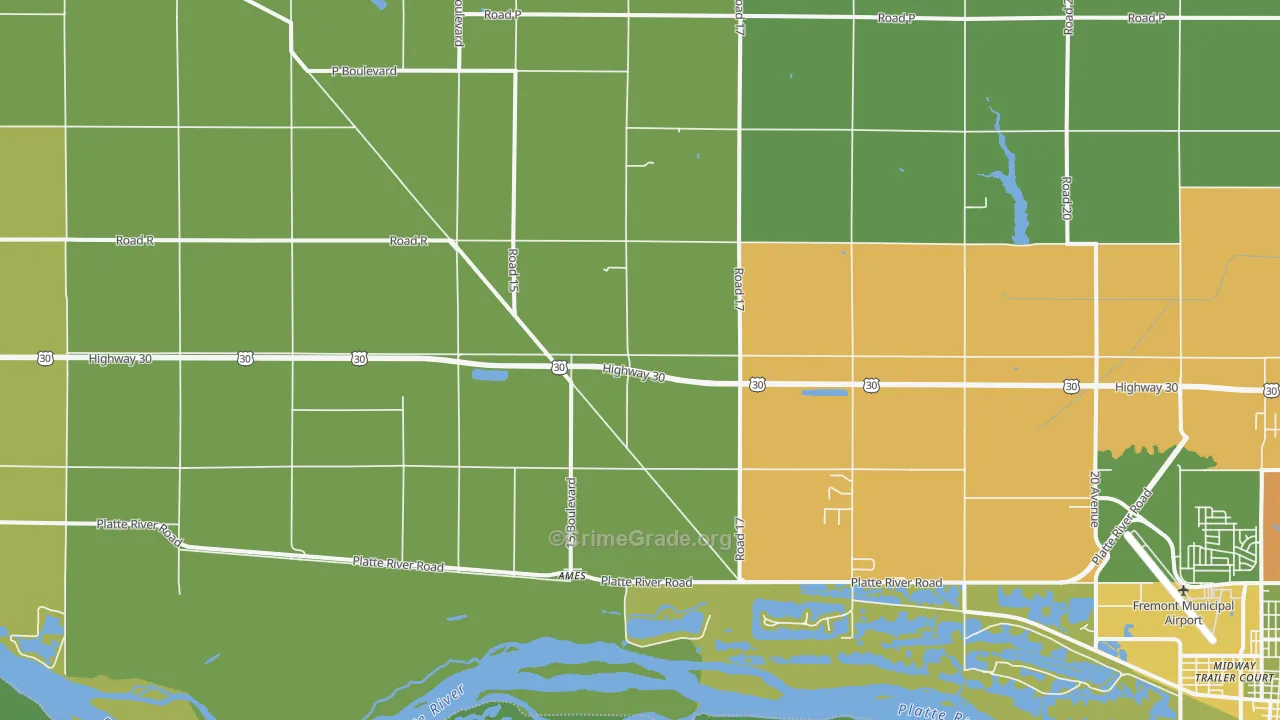 Ames, NE Map of Drug-Related Crime Rates