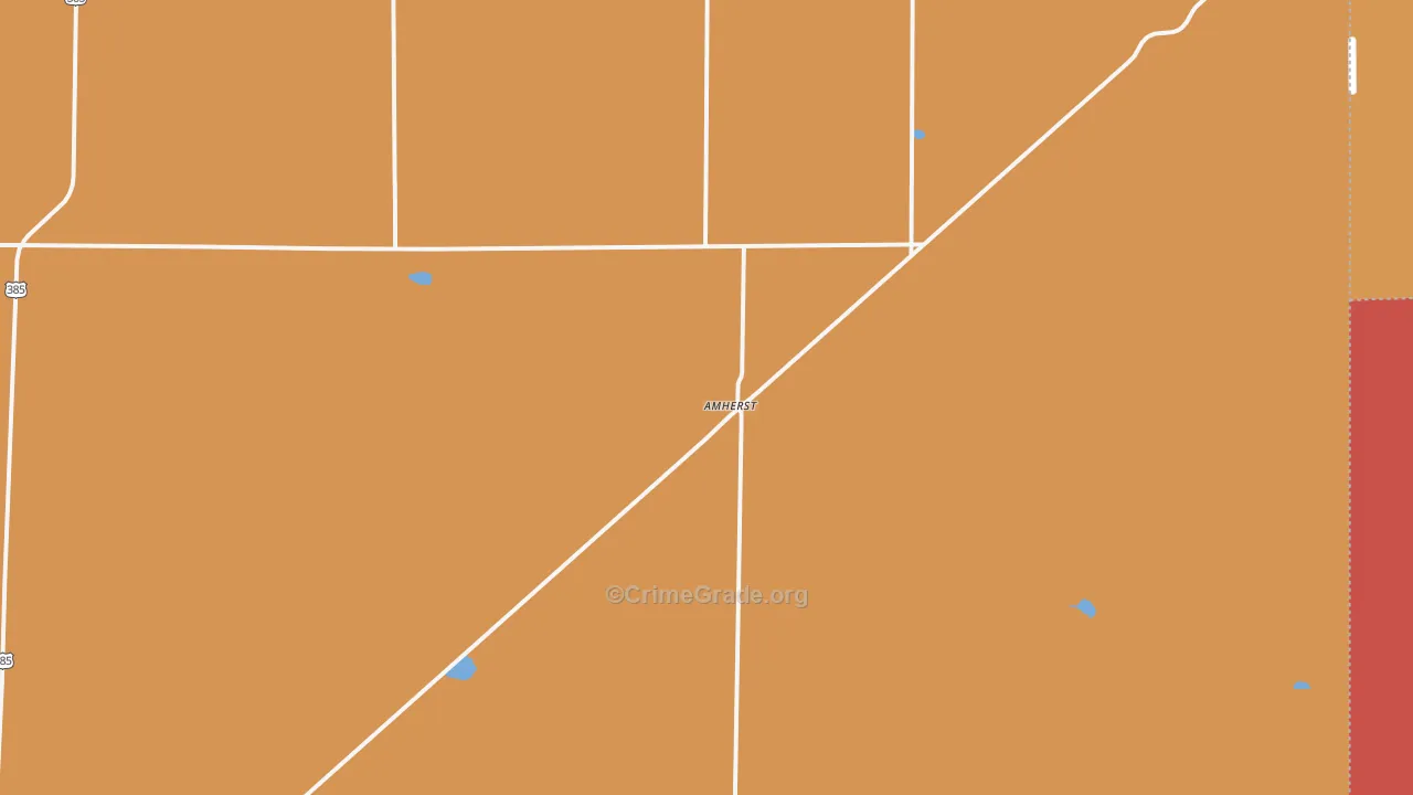 Amherst, CO Map of Drug-Related Crime Rates