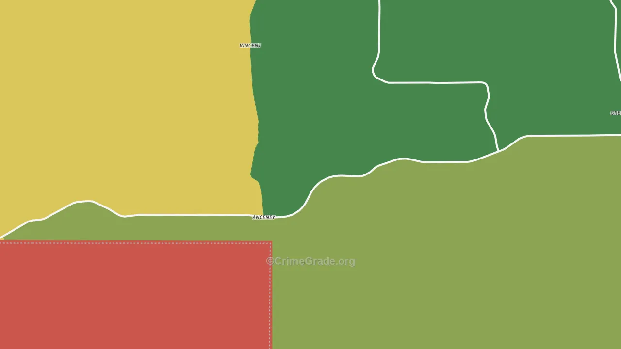 Anceney, MT Map of Drug-Related Crime Rates