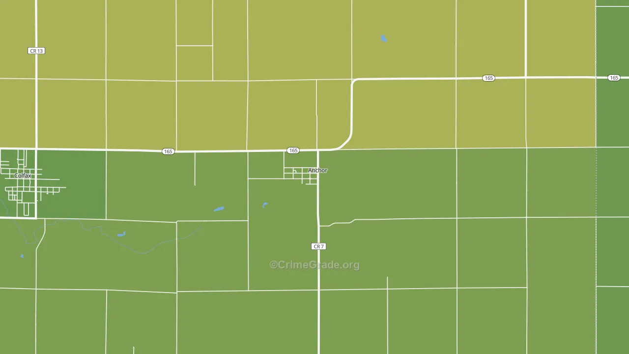 Anchor, IL Map of Drug-Related Crime Rates