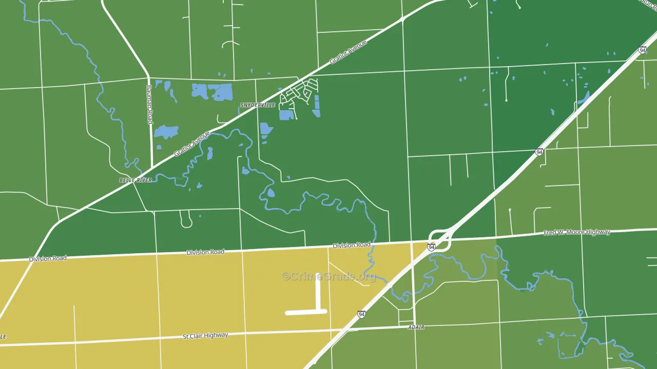 Anchorville, MI Map of Drug-Related Crime Rates