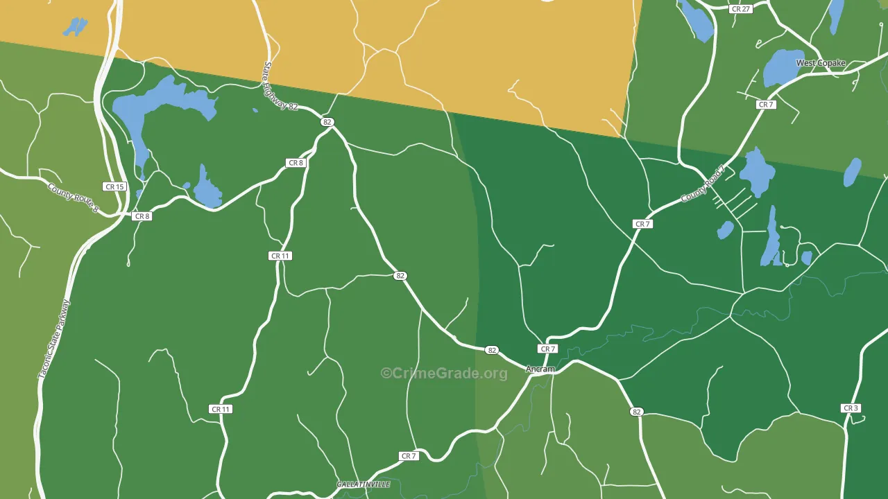 Ancram, NY Map of Drug-Related Crime Rates