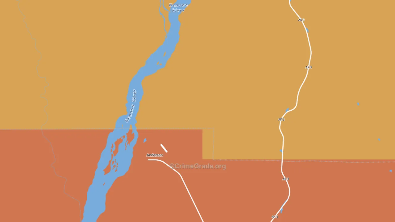 Anderson, AK Map of Drug-Related Crime Rates