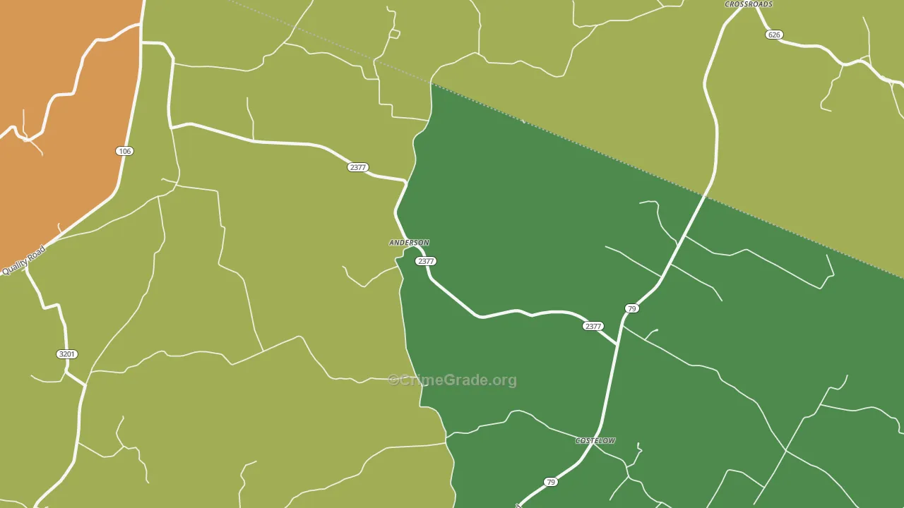 Anderson, KY Map of Drug-Related Crime Rates
