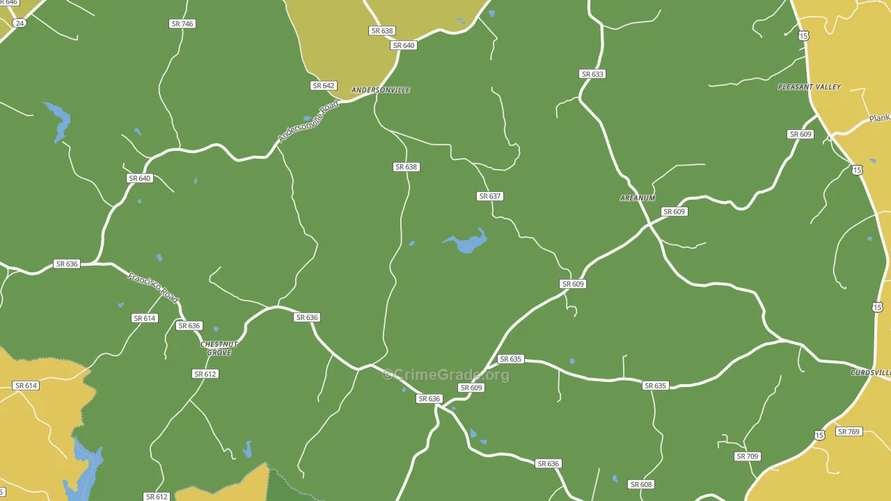Andersonville, VA Map of Drug-Related Crime Rates