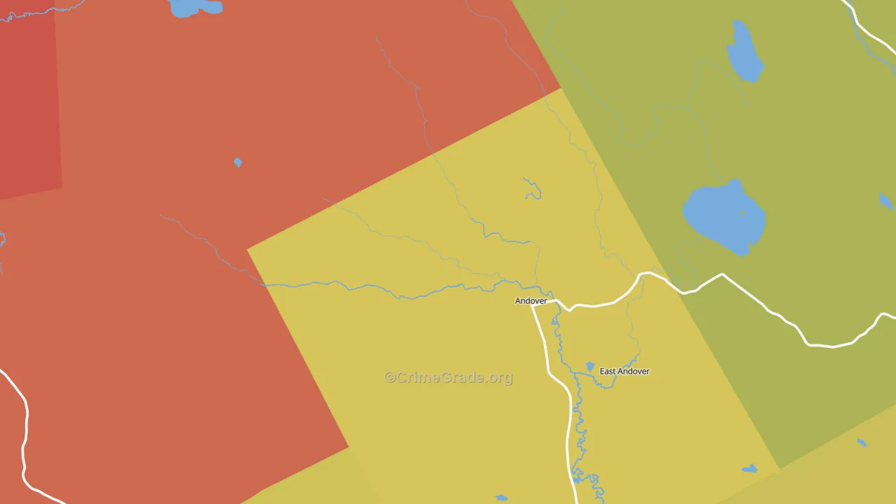Andover, ME Map of Drug-Related Crime Rates
