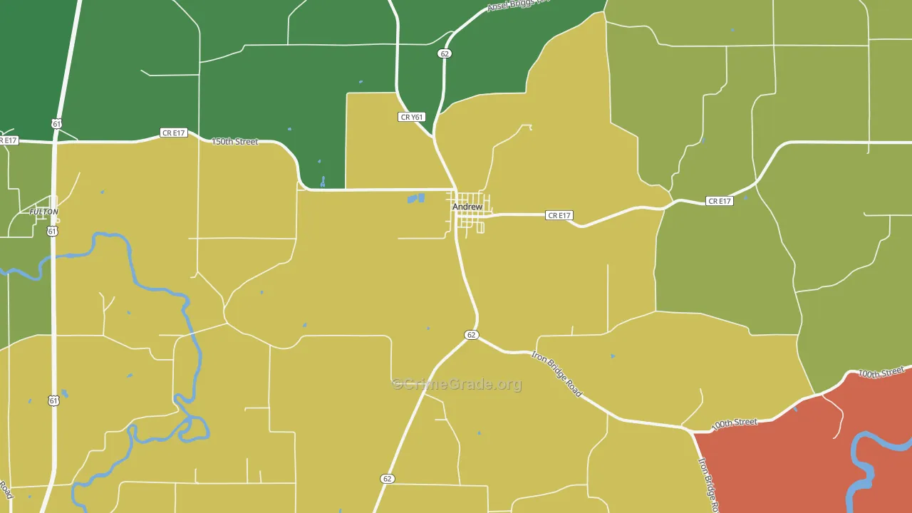 Andrew, IA Map of Drug-Related Crime Rates