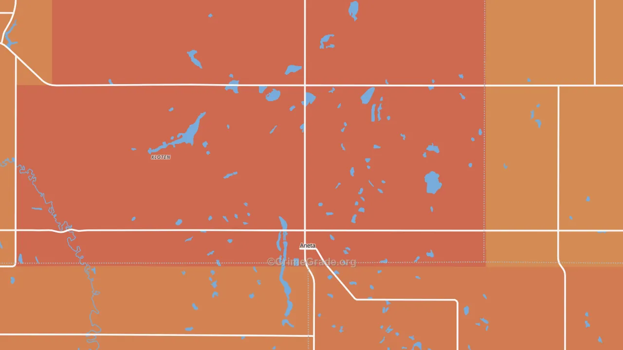 Aneta, ND Map of Drug-Related Crime Rates