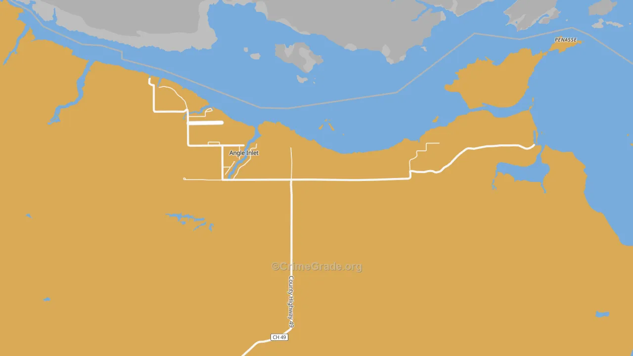 Angle Inlet, MN Map of Drug-Related Crime Rates