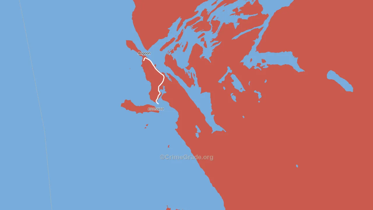 Angoon, AK Map of Drug-Related Crime Rates