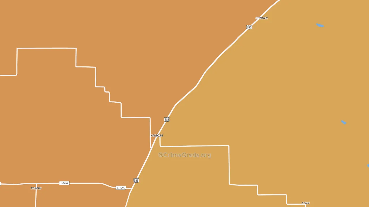 Angora, NE Map of Drug-Related Crime Rates