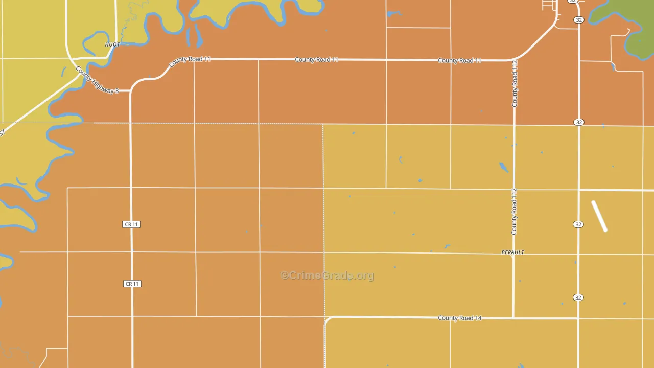 Angus, MN Map of Drug-Related Crime Rates