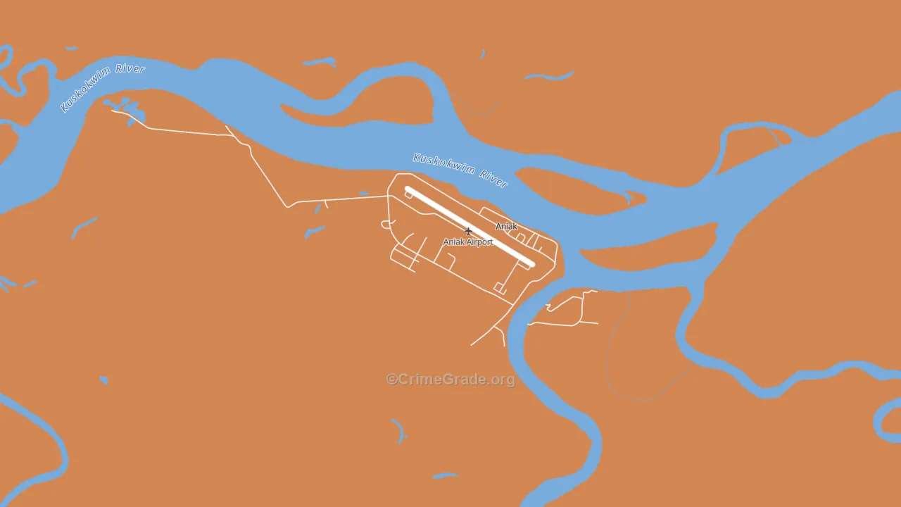 Aniak, AK Map of Drug-Related Crime Rates