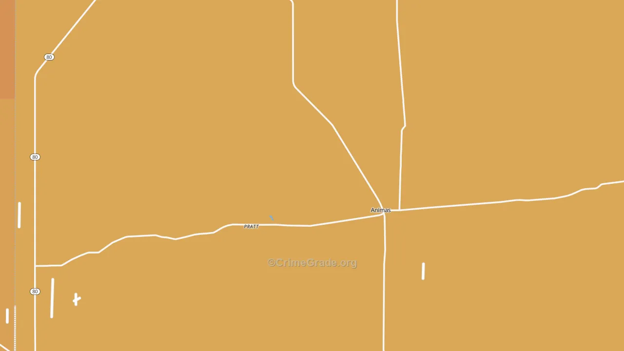Animas, NM Map of Drug-Related Crime Rates