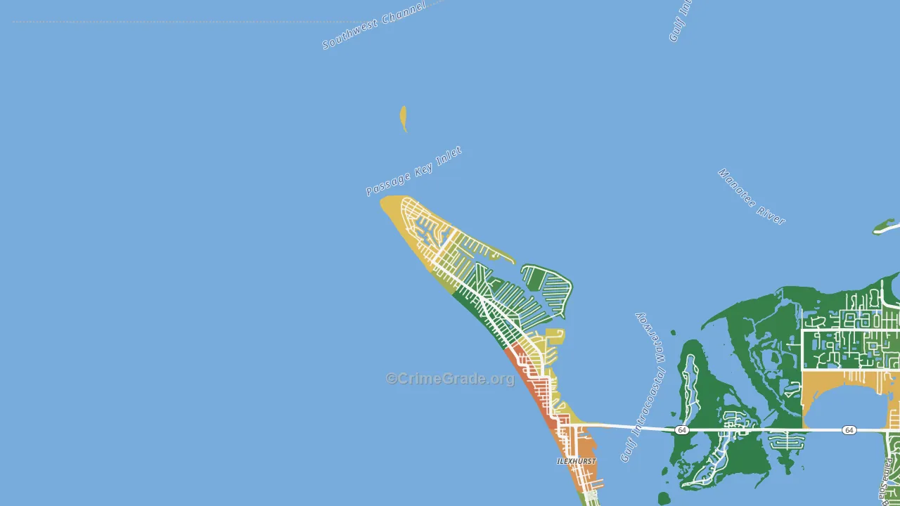 Anna Maria, FL Map of Drug-Related Crime Rates