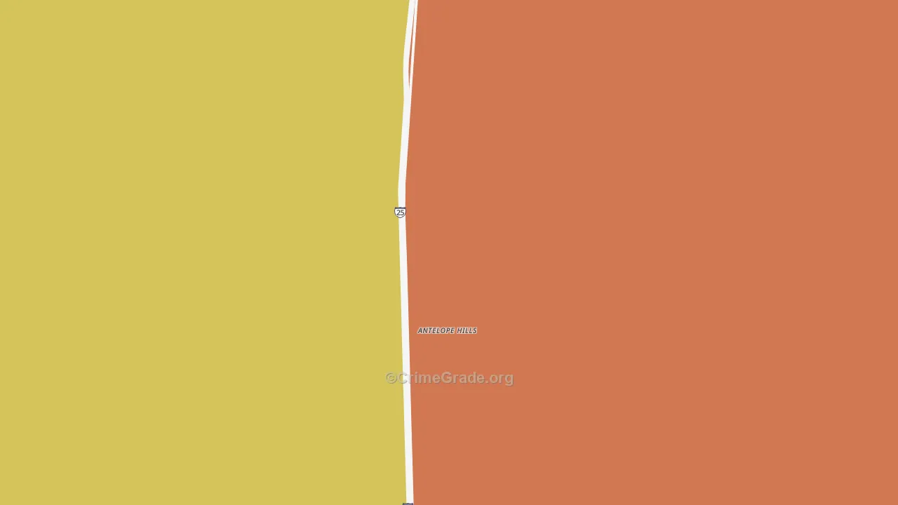 Antelope Hills, WY Map of Drug-Related Crime Rates