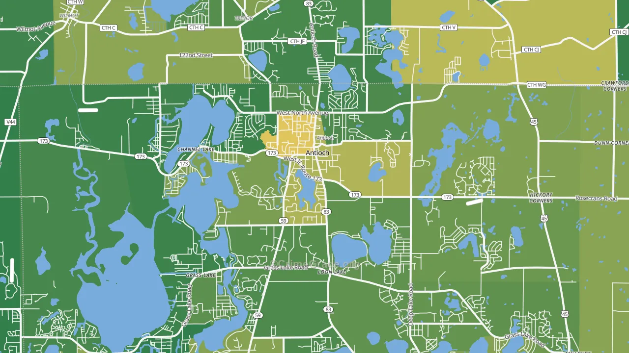 Antioch, IL Map of Drug-Related Crime Rates