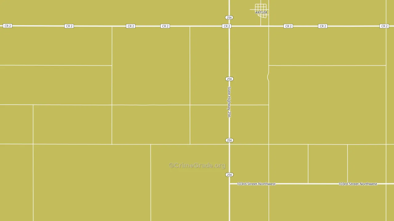 Antler, ND Map of Drug-Related Crime Rates