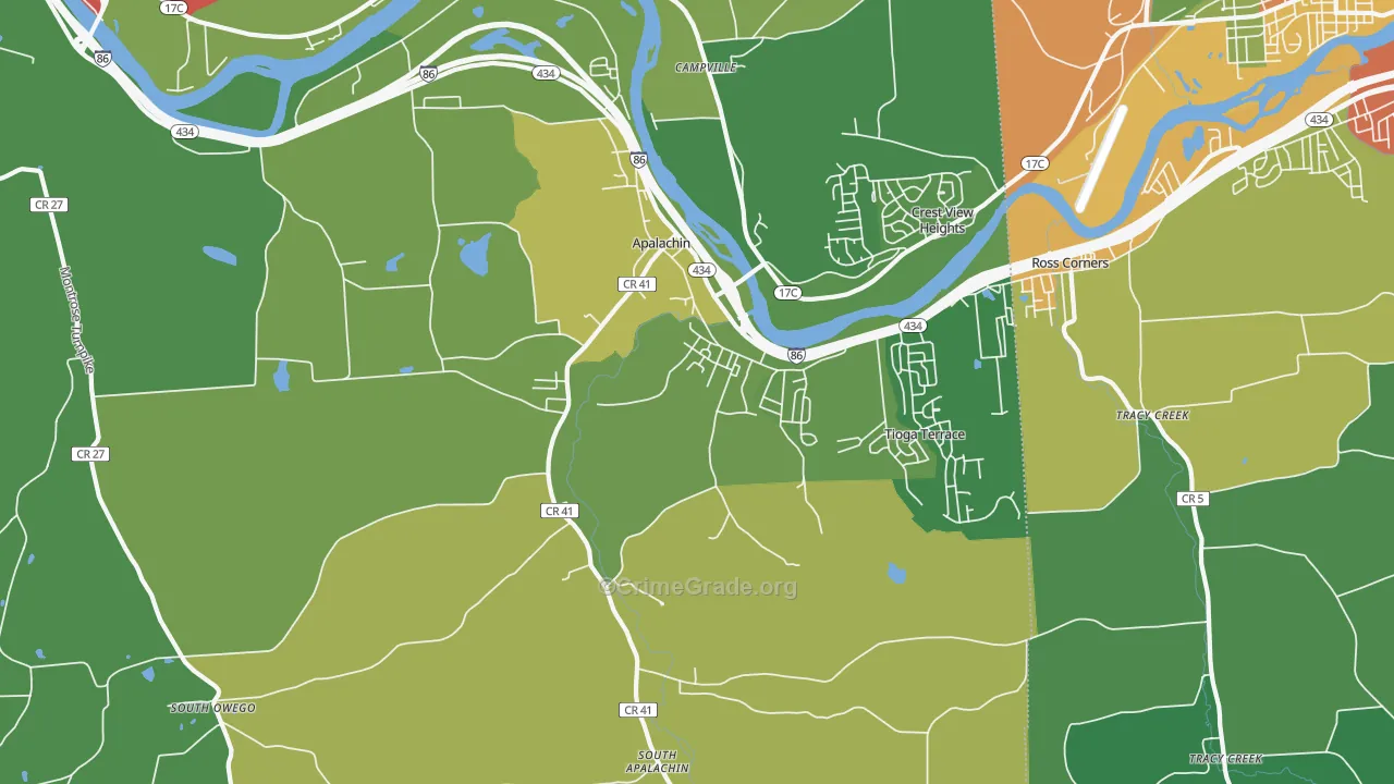 Apalachin, NY Map of Drug-Related Crime Rates