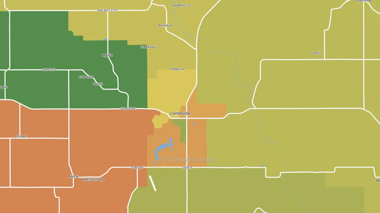 Appanoose County, IA Map of Drug-Related Crime Rates