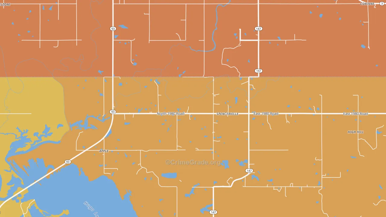 Apple, OK Map of Drug-Related Crime Rates