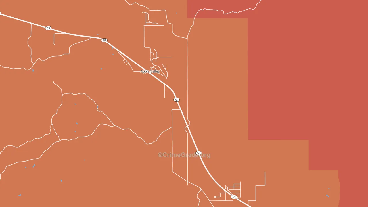 Apple Valley, UT Map of Drug-Related Crime Rates