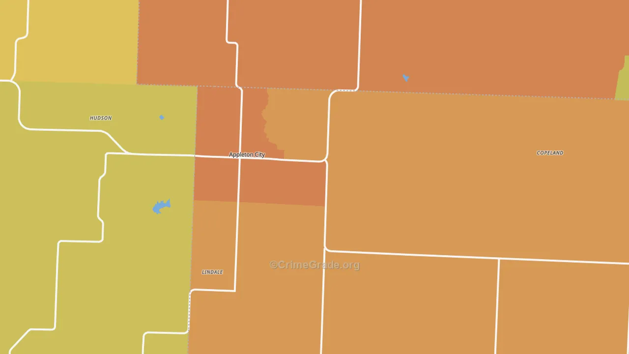 Appleton City, MO Map of Drug-Related Crime Rates