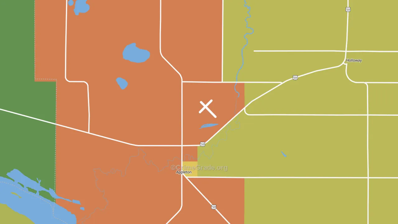 Appleton, MN Map of Drug-Related Crime Rates