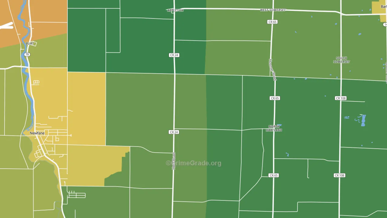 Appleton, NY Map of Drug-Related Crime Rates