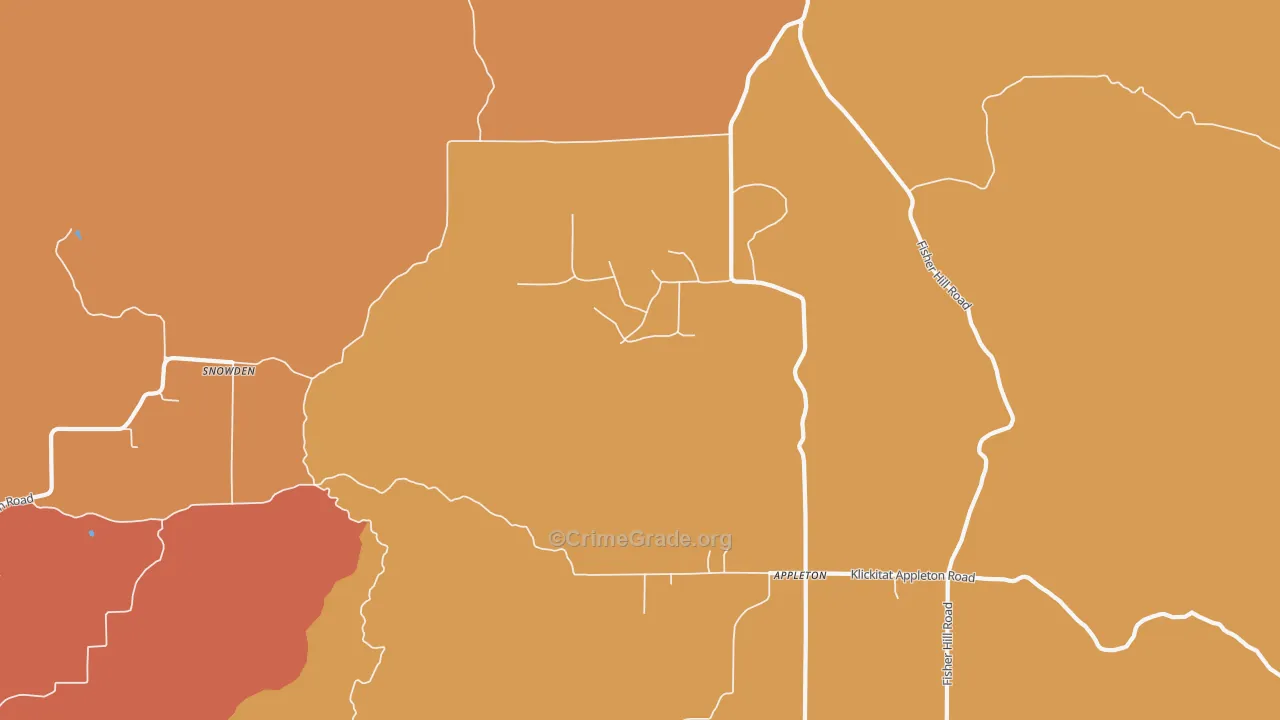 Appleton, WA Map of Drug-Related Crime Rates