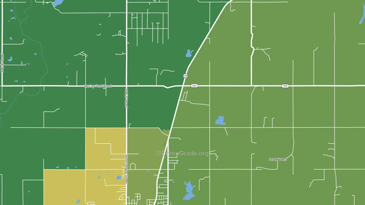Aqua Park, OK Map of Drug-Related Crime Rates