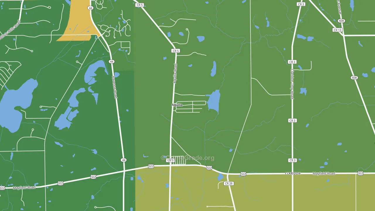 Aquilla, OH Map of Drug-Related Crime Rates
