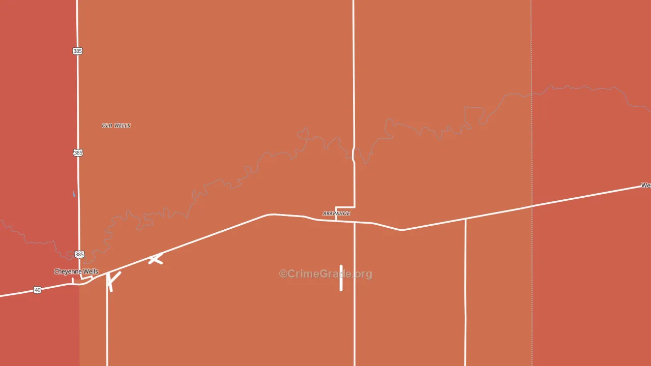 Arapahoe, CO Map of Drug-Related Crime Rates