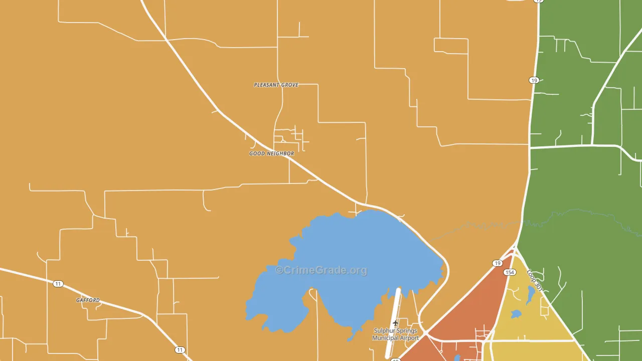 Arbala, TX Map of Drug-Related Crime Rates